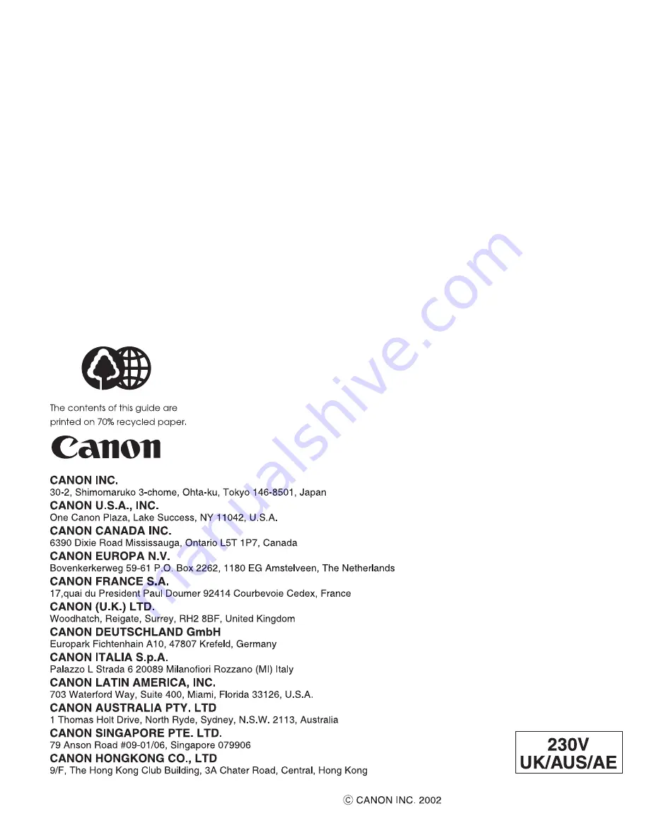 Canon FAX L290 User Manual Download Page 229