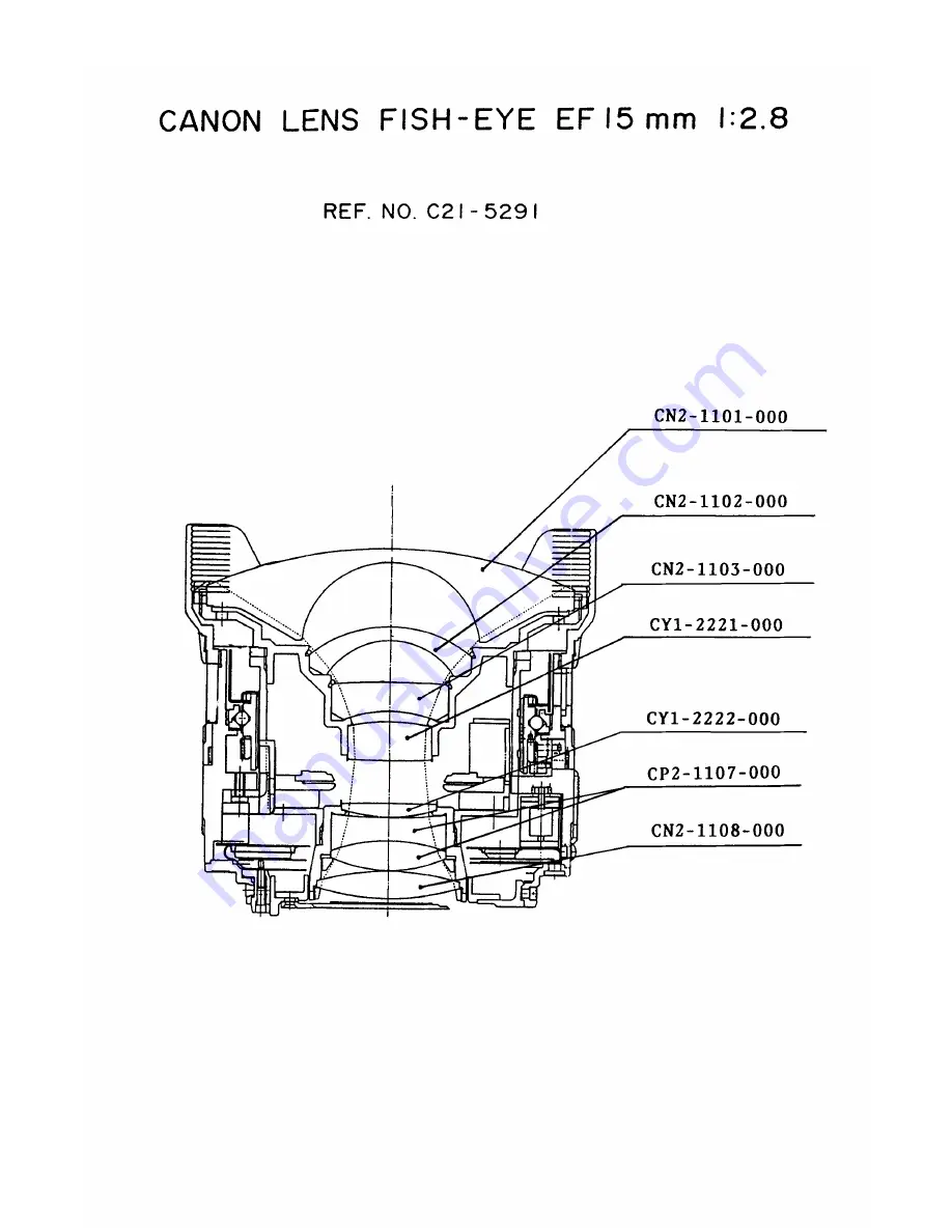 Canon FISH-EYE EF15mm 1:2.8 Parts Catalog Download Page 6