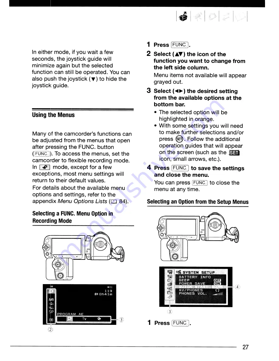 Canon FS20 Quick Manual Download Page 83