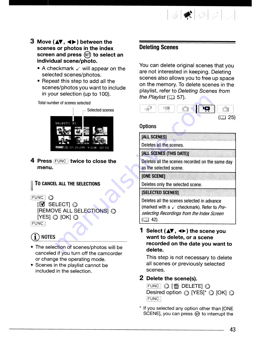 Canon FS20 Quick Manual Download Page 99