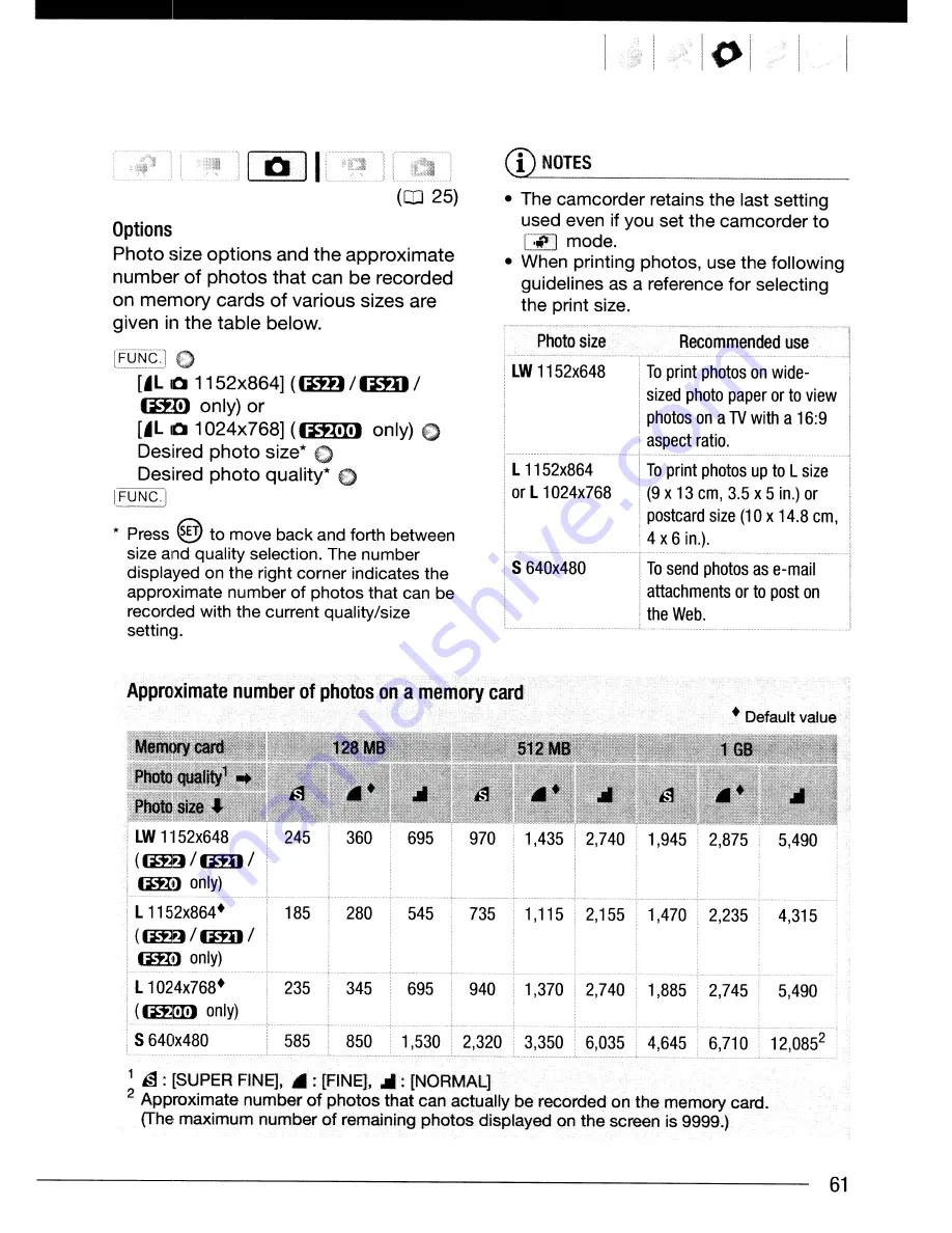 Canon FS20 Quick Manual Download Page 117