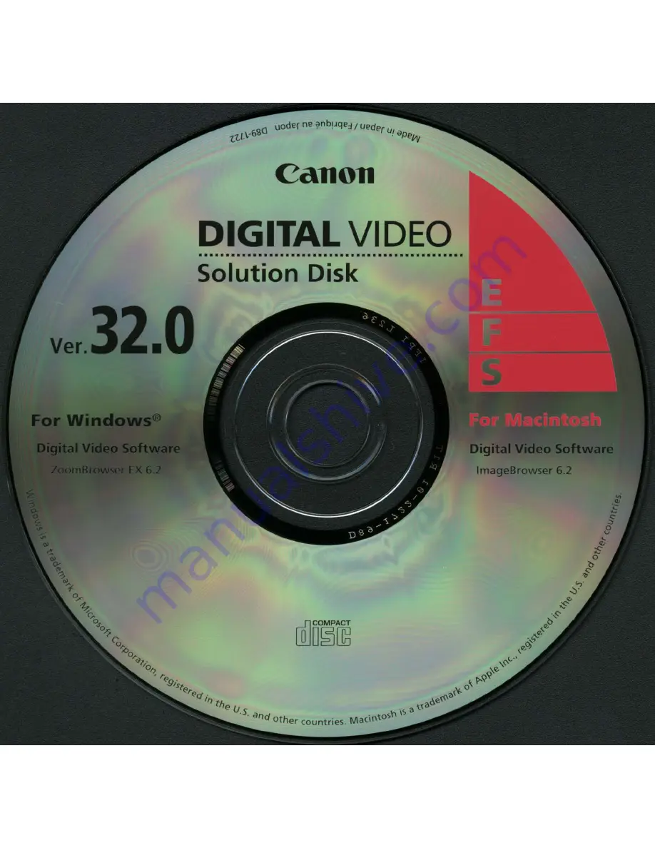 Canon FS20 Quick Manual Download Page 182