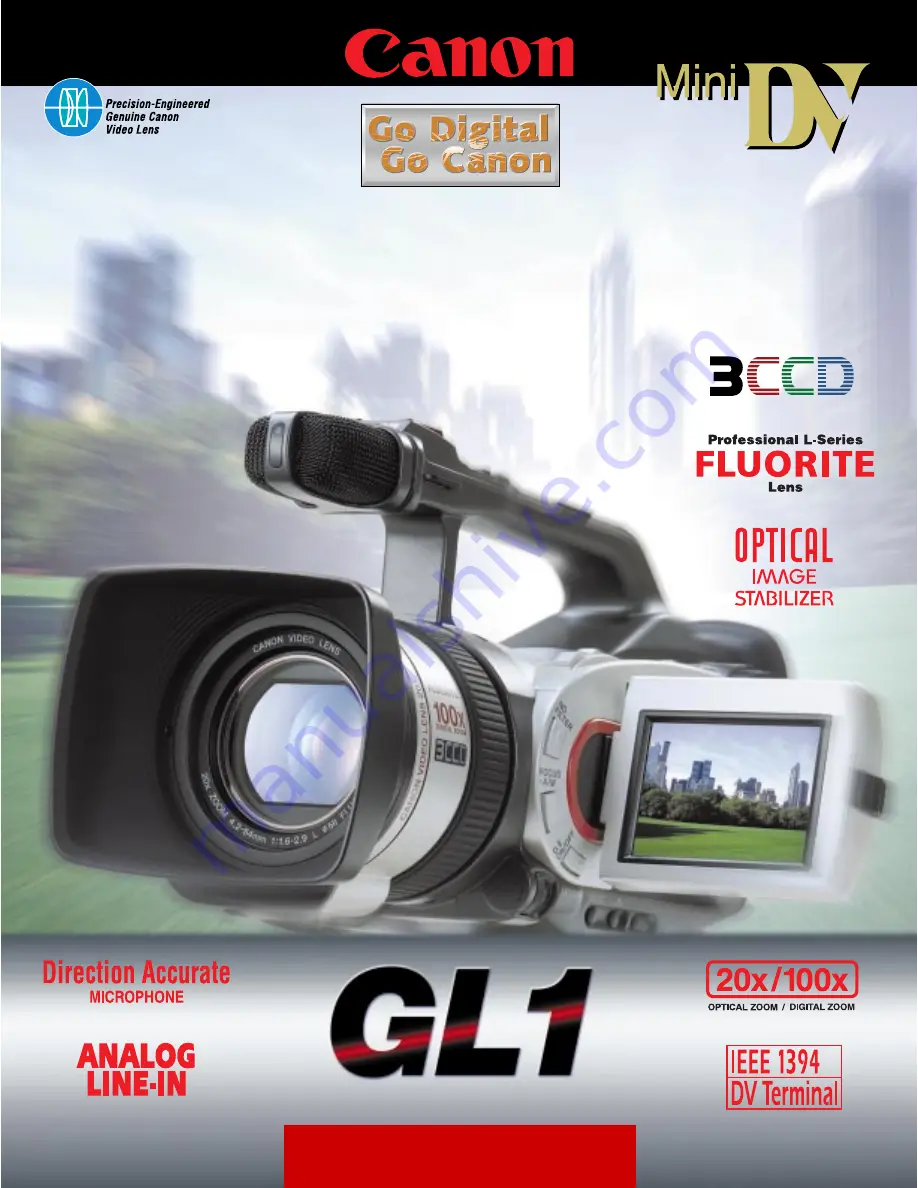 Canon GL1 Brochure Download Page 1