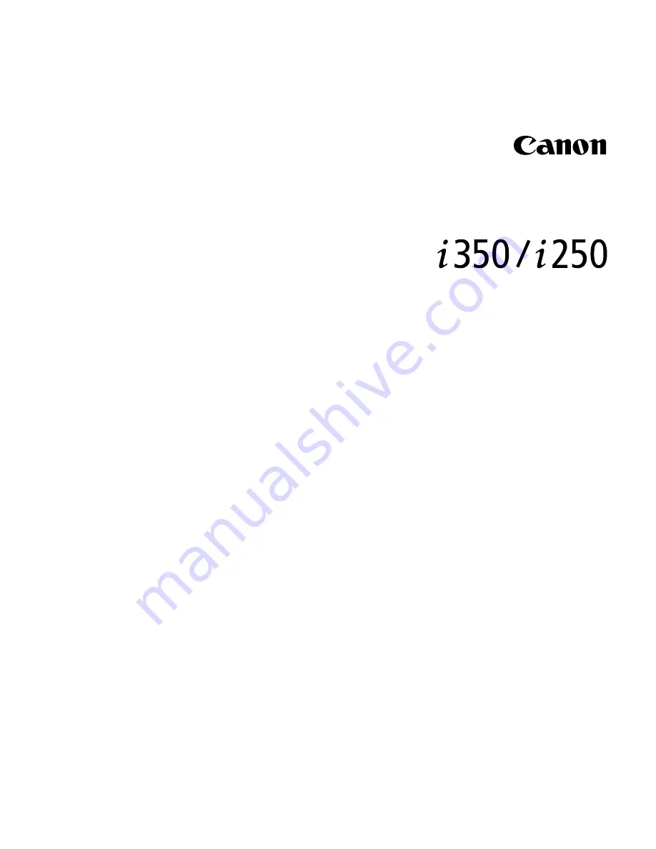 Canon -i350 - i 350 Color Inkjet Printer Скачать руководство пользователя страница 1