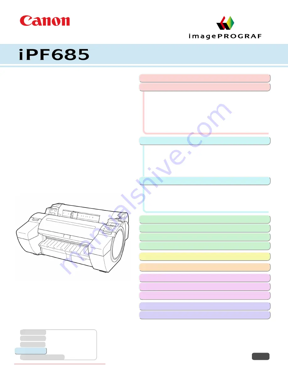 Canon image Prograf iPF 685 Series Скачать руководство пользователя страница 1