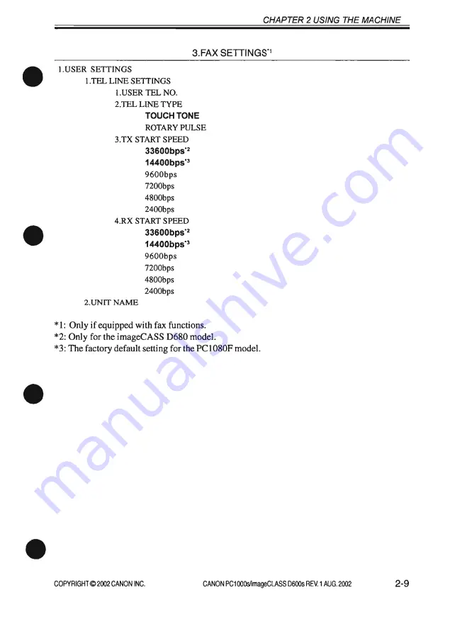 Canon imageCLASS D600s Service Manual Download Page 55