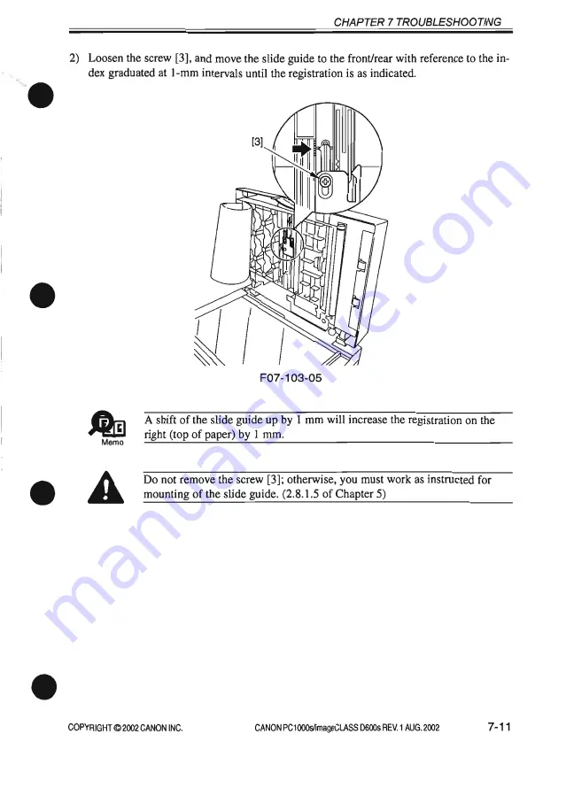 Canon imageCLASS D600s Service Manual Download Page 293