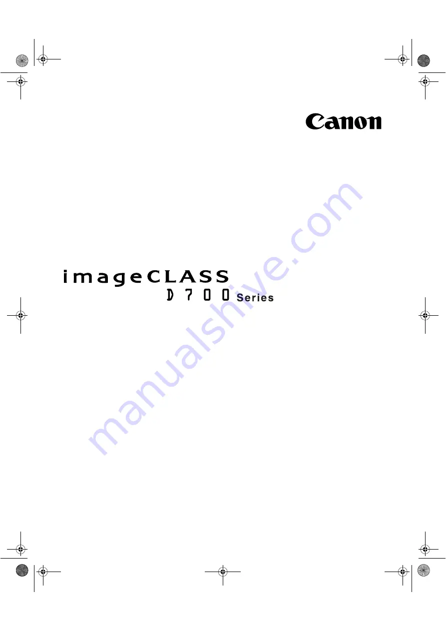 Canon imageCLASS D700 Series Printer Manual Download Page 1