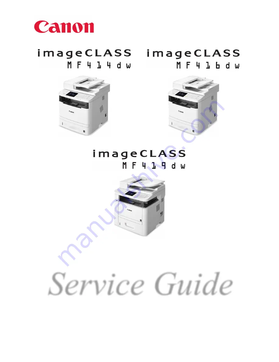 Canon imageCLASS MF416dw Service Manual Download Page 1