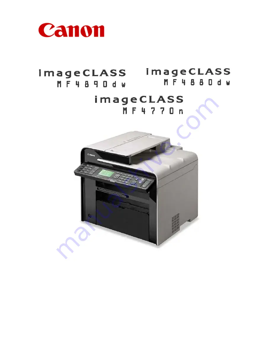 Canon imageCLASS MF4770n Service Manual Download Page 1