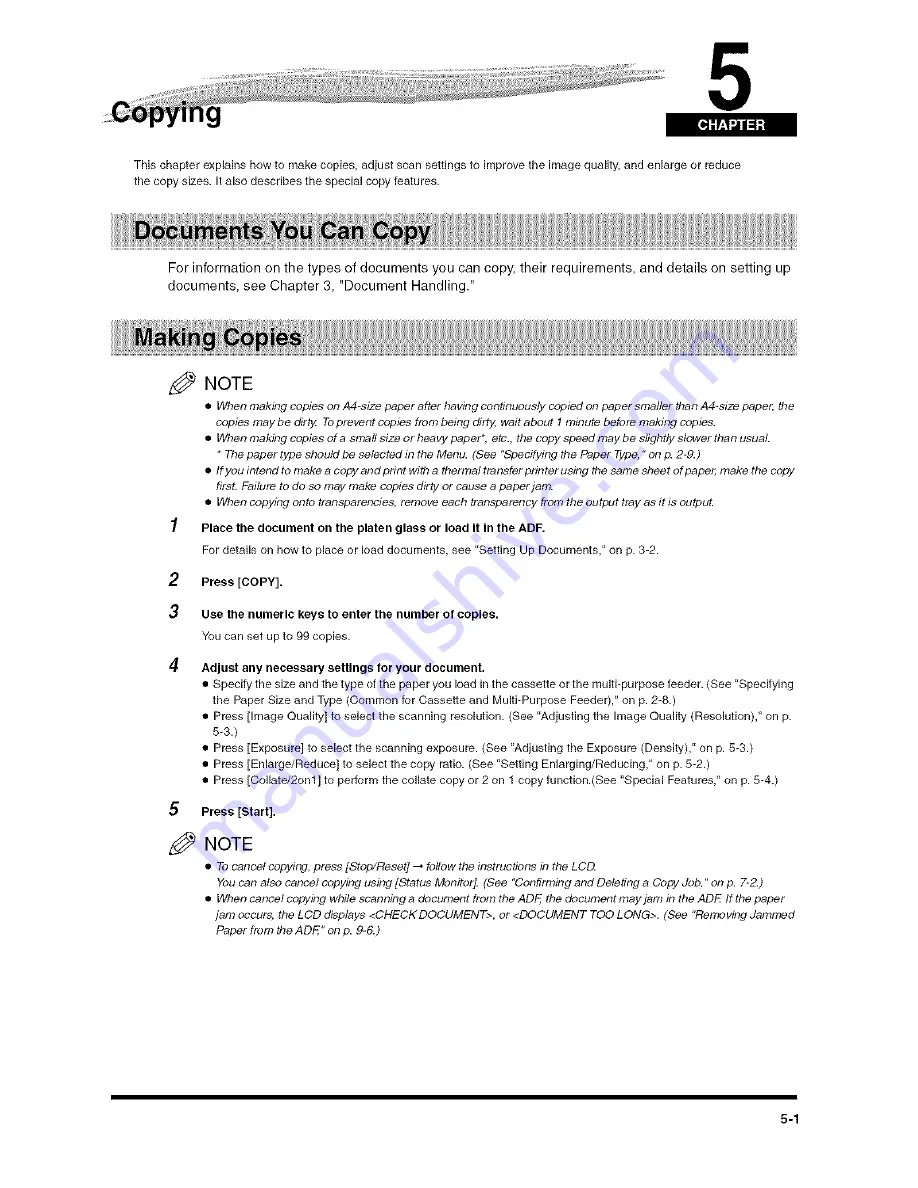 Canon imageCLASS MF5770 Product Manual Download Page 38