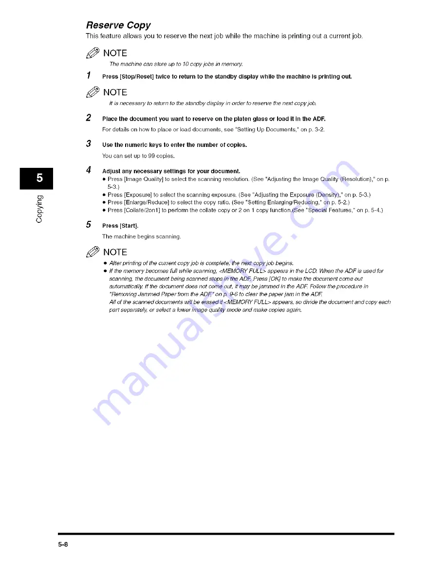 Canon imageCLASS MF5770 Product Manual Download Page 45