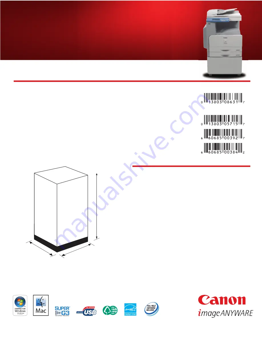 Canon imageCLASS MF7470 Product Specifications Download Page 2