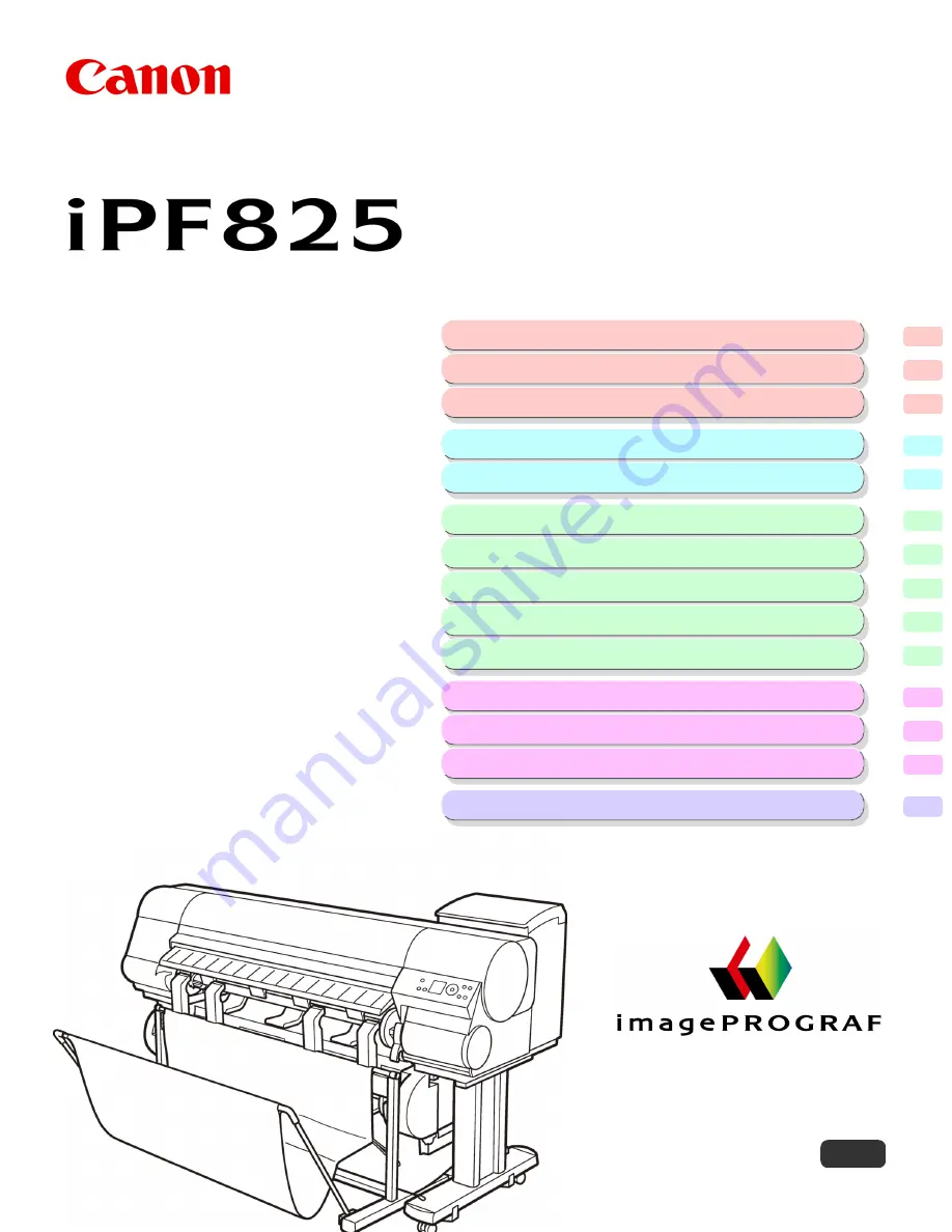 Canon imagePROGRAF iPF825 MFP Basic Guide No.1 Скачать руководство пользователя страница 1