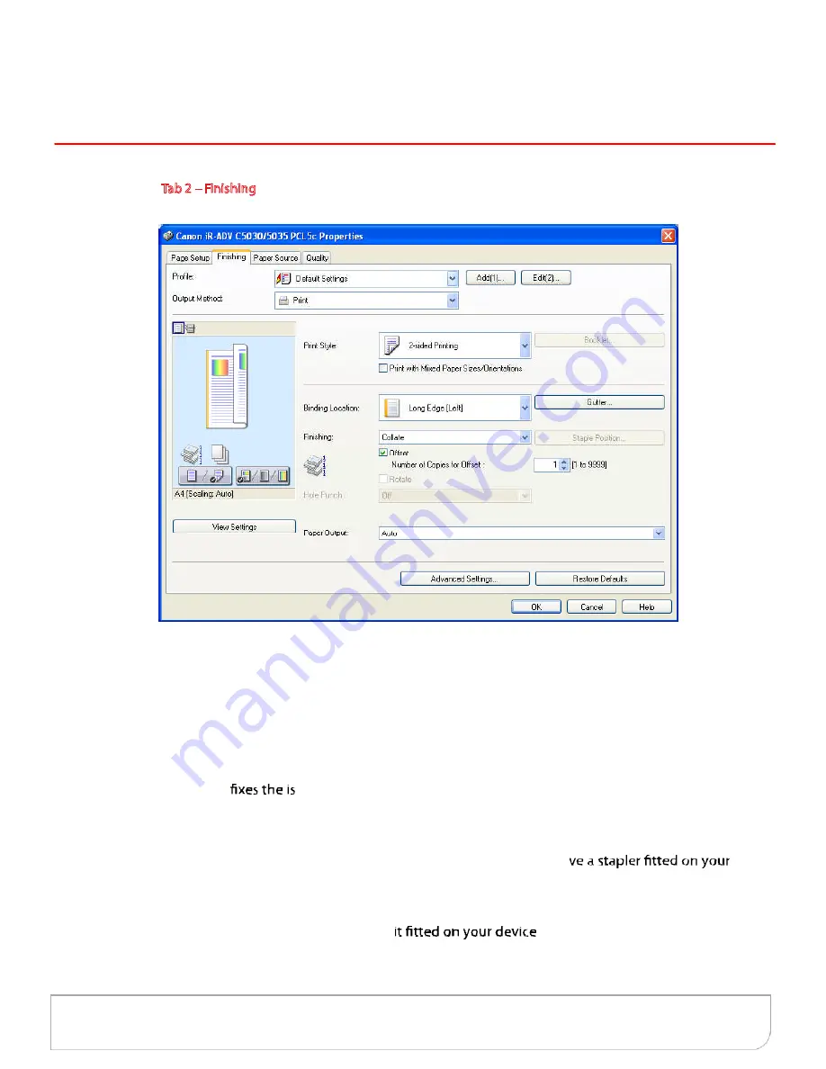 Canon IMAGERUNNER ADVANCE SERIES User Manual Download Page 31