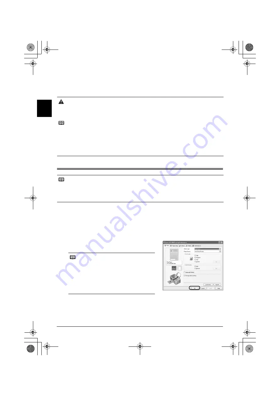 Canon iP1700 - PIXMA Color Inkjet Printer Скачать руководство пользователя страница 24