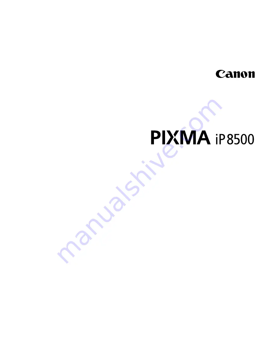 Canon iP8500 - PIXMA Color Inkjet Printer Quick Start Manual Download Page 3