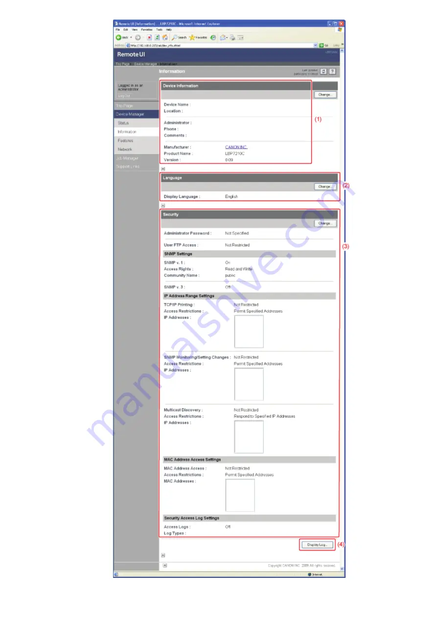 Canon LBP7210Cdn Manual Download Page 649