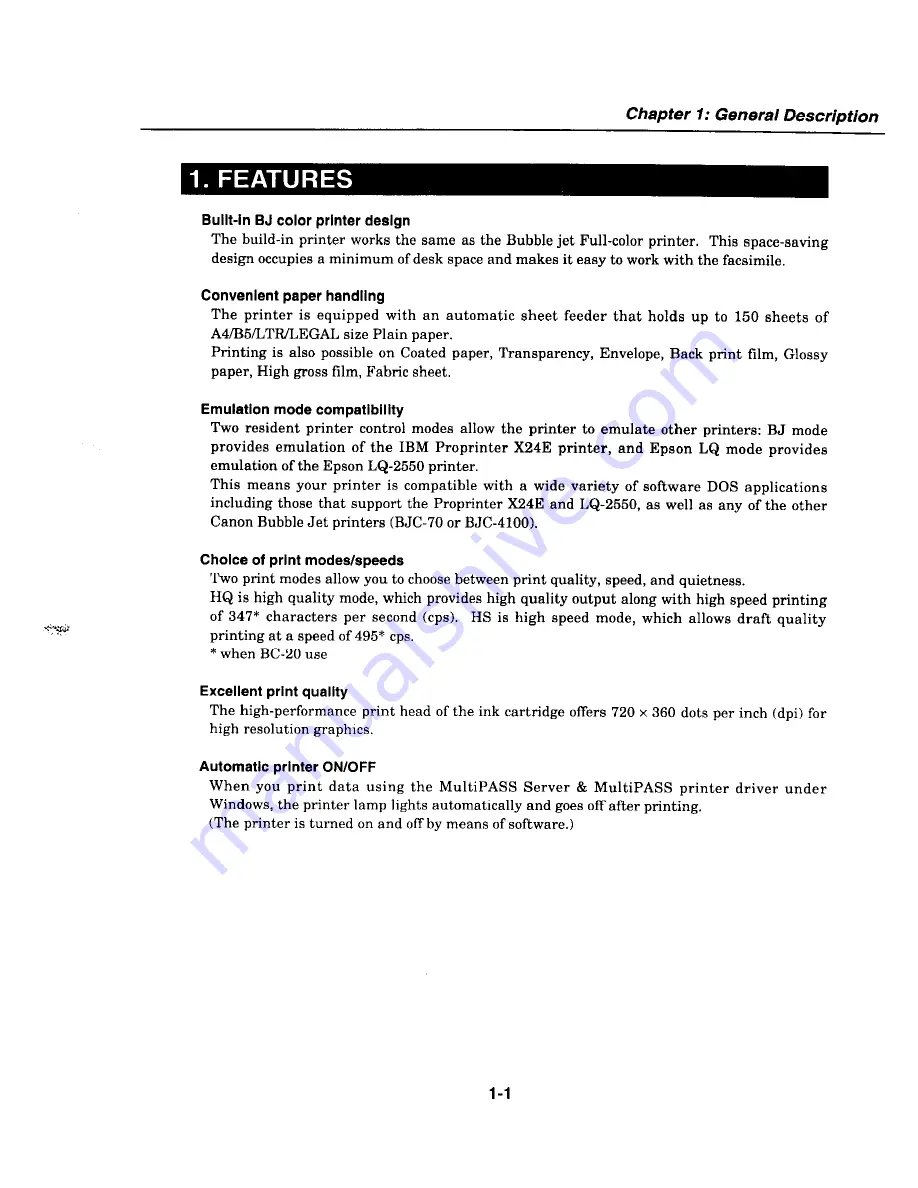 Canon MultiPASS C2500 Service Manual Download Page 187