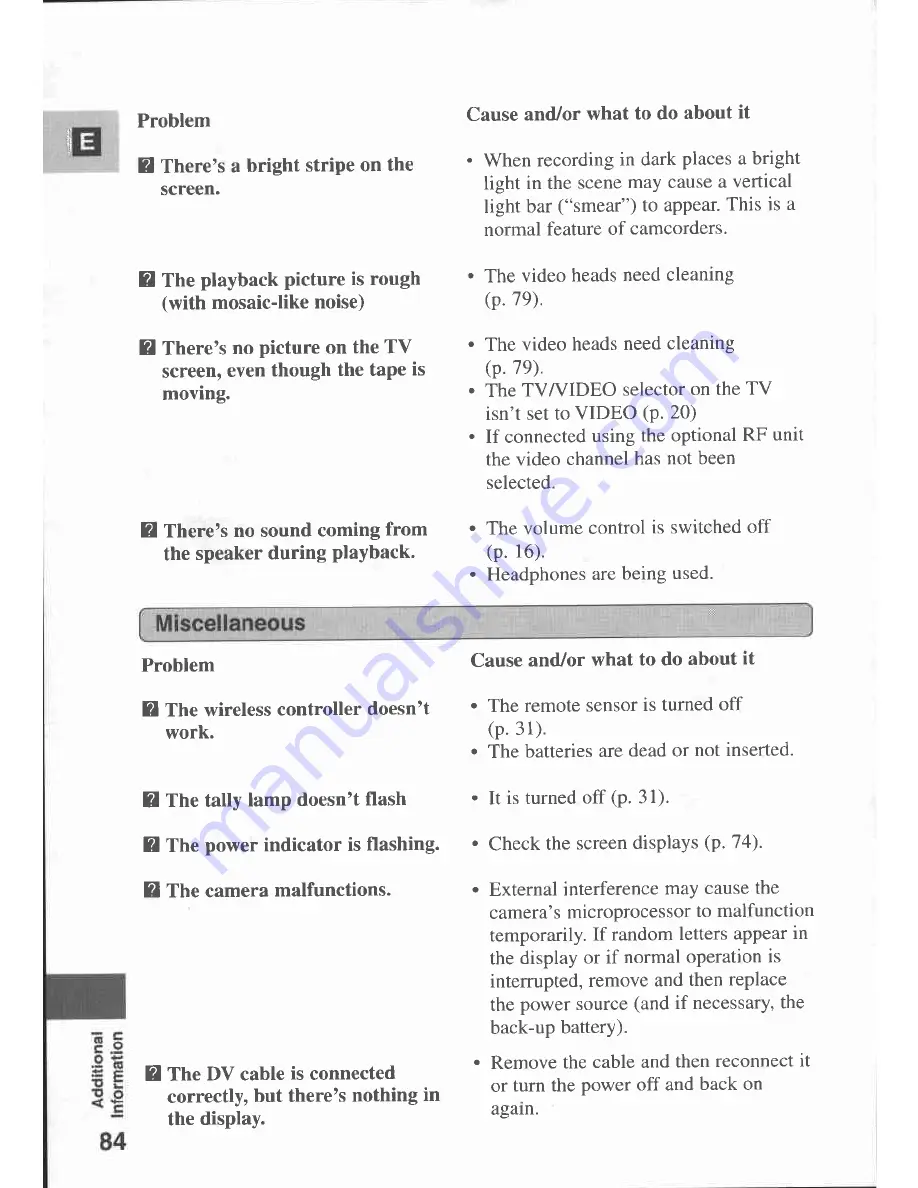 Canon MV 10 Instruction Manual Download Page 84