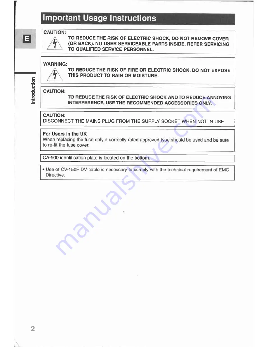 Canon MV 200 Instruction Manual Download Page 2