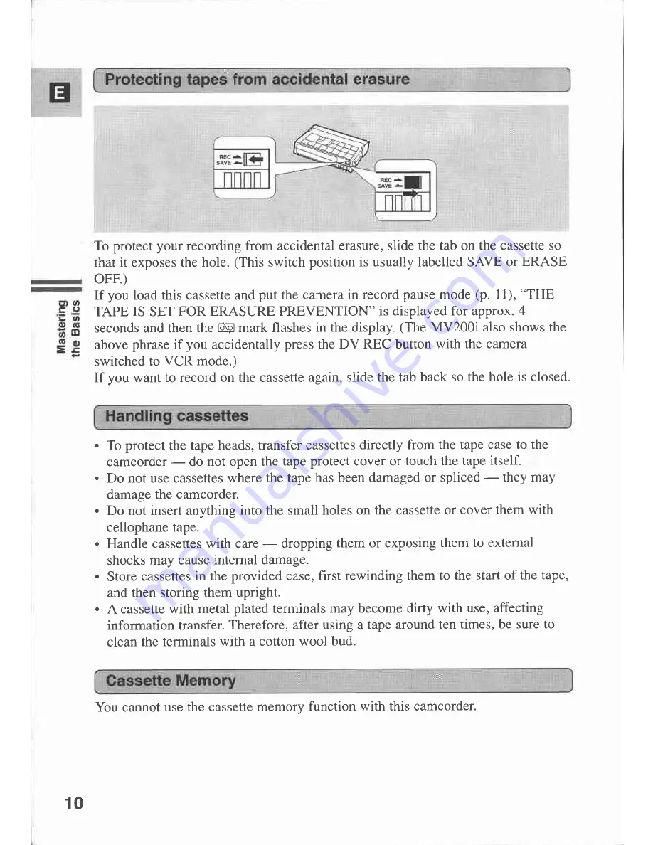 Canon MV 200 Instruction Manual Download Page 10