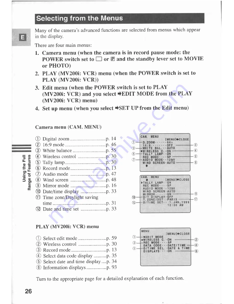 Canon MV 200 Instruction Manual Download Page 26