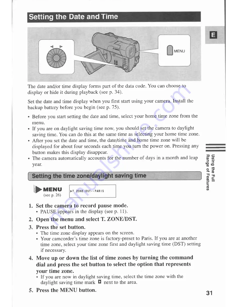 Canon MV 200 Instruction Manual Download Page 31