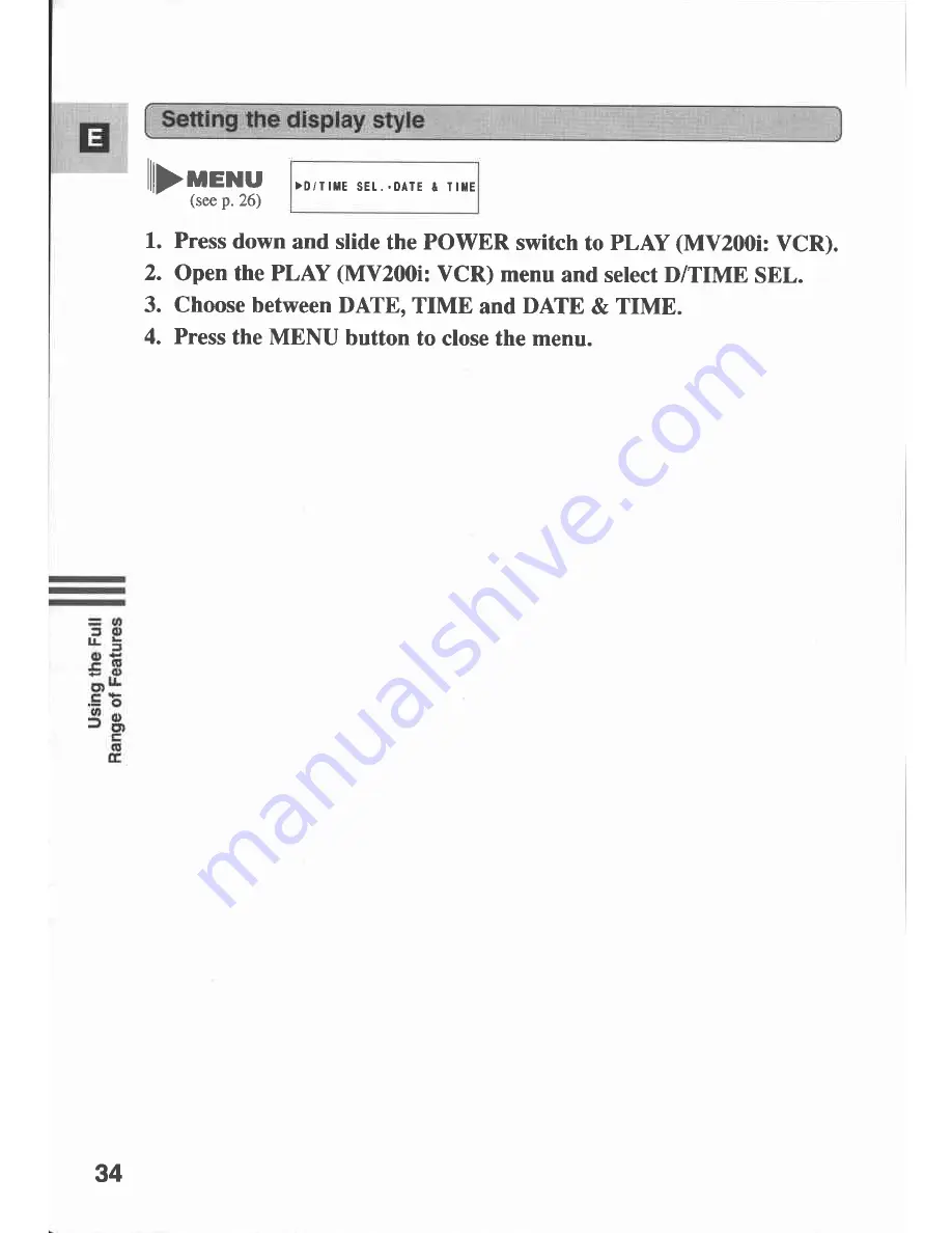 Canon MV 200 Instruction Manual Download Page 34