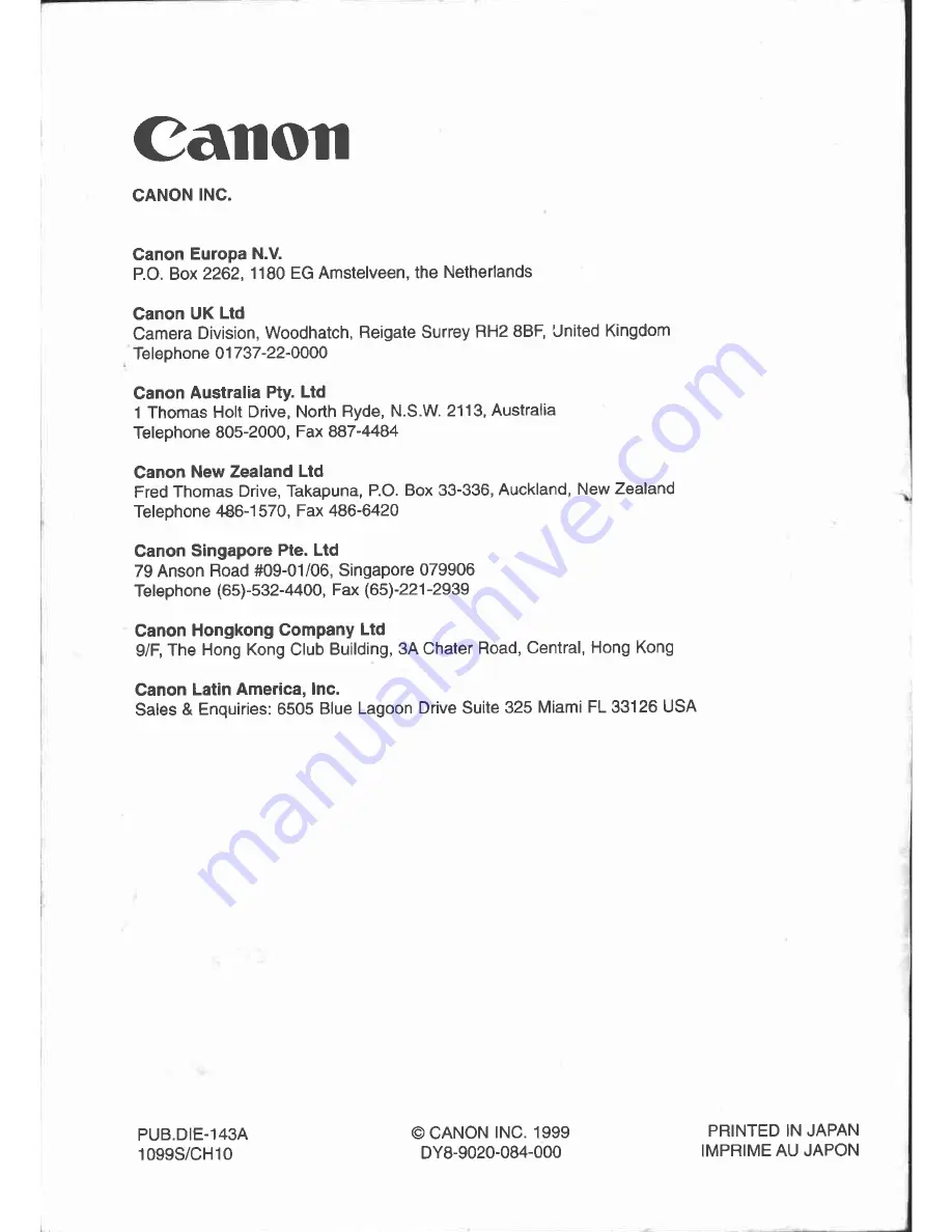 Canon MV 200 Instruction Manual Download Page 100