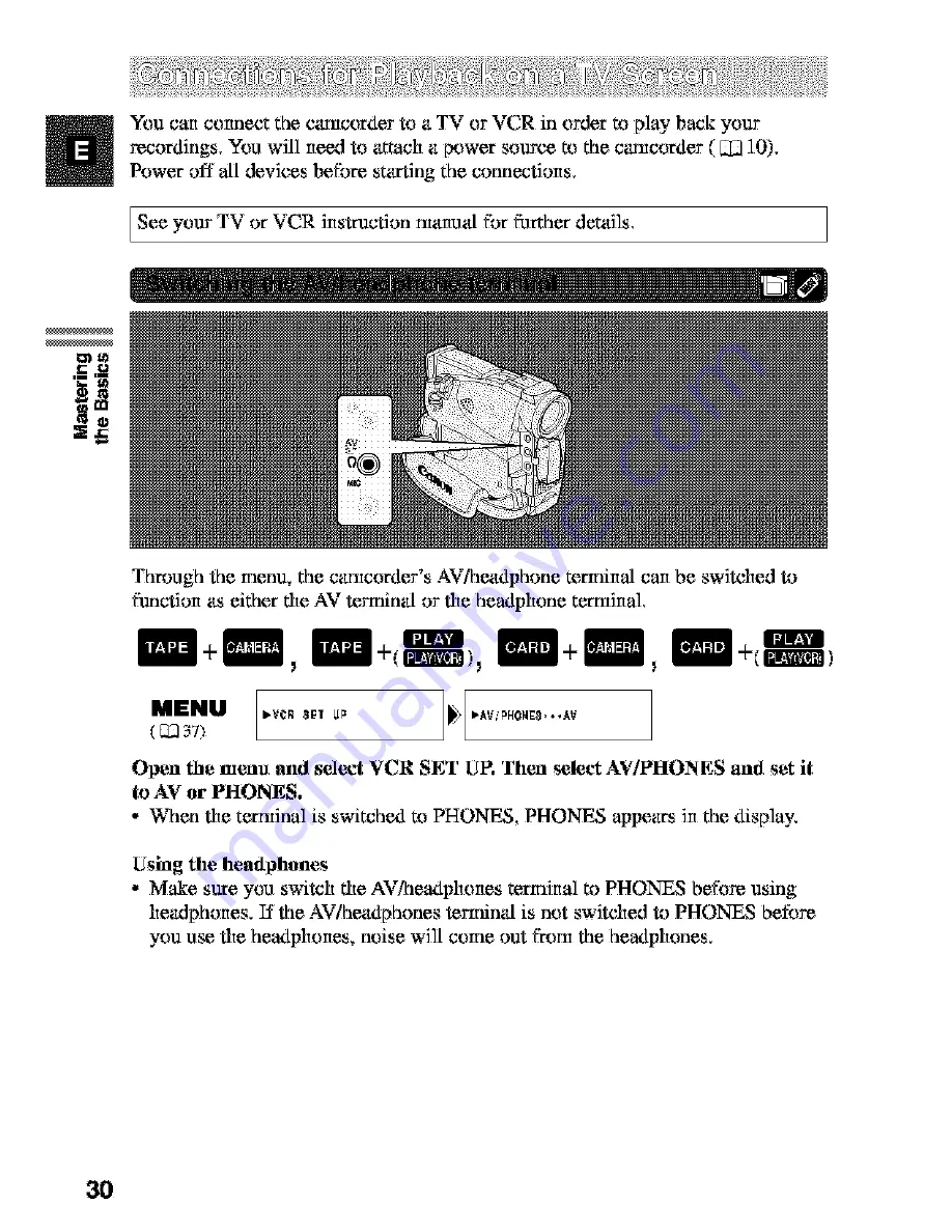 Canon MV450 Instruction Manual Download Page 30