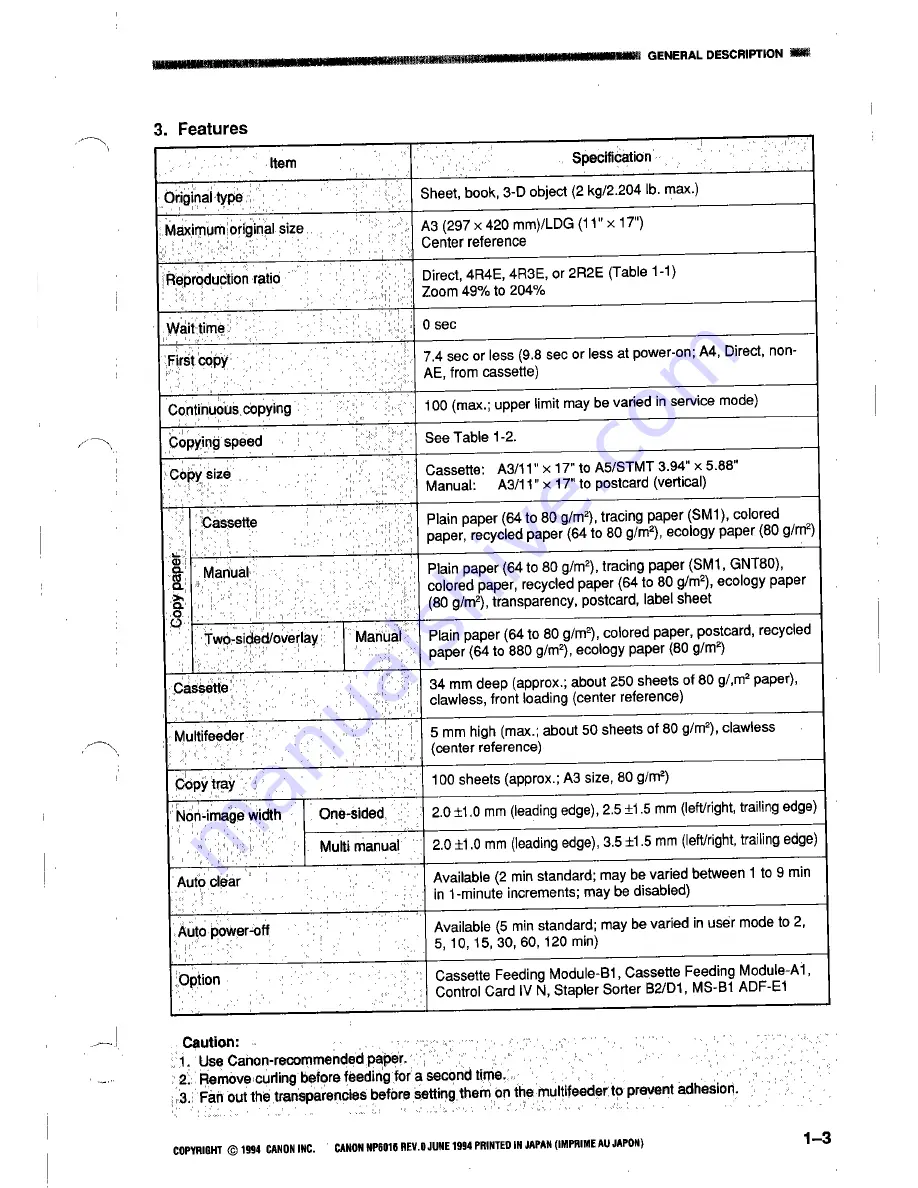 Canon NP6016 Скачать руководство пользователя страница 4