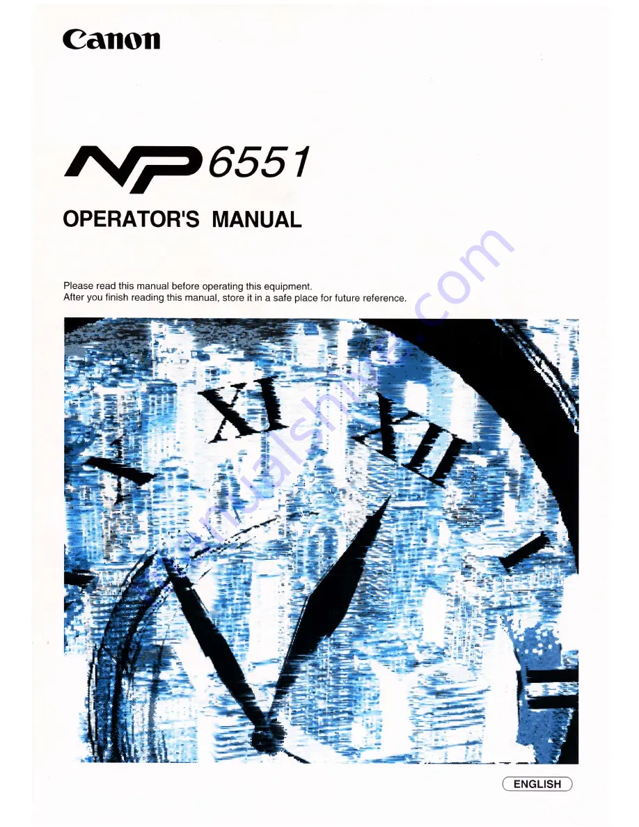 Canon NP6551 Operator'S Manual Download Page 1