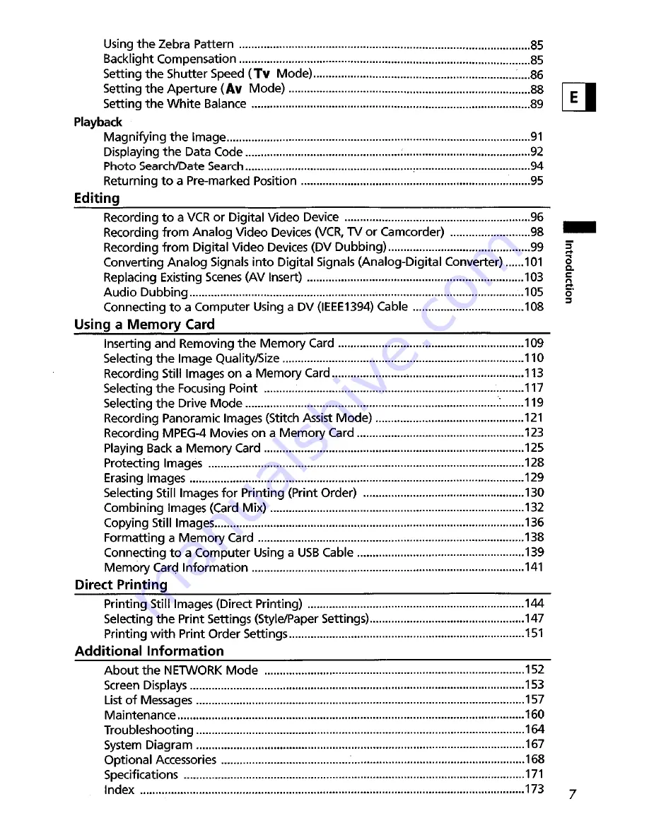 Canon optura Xi Instruction Manual Download Page 7