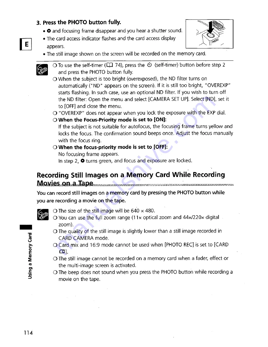 Canon optura Xi Instruction Manual Download Page 114