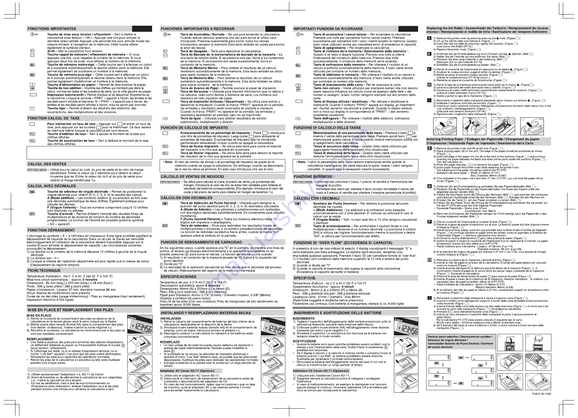 Canon P1-DTSII Скачать руководство пользователя страница 2