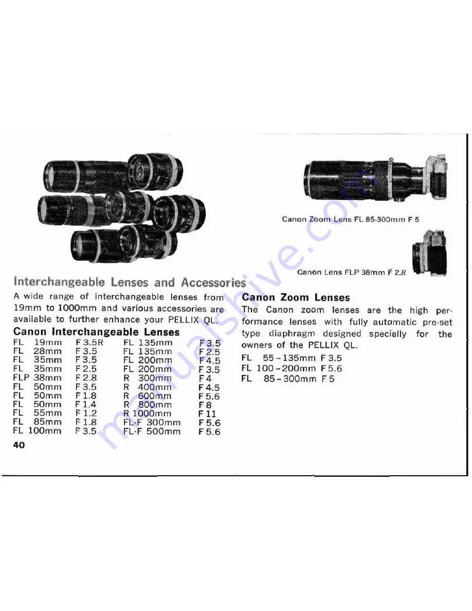 Canon PELLIX QL Instructions Manual Download Page 40