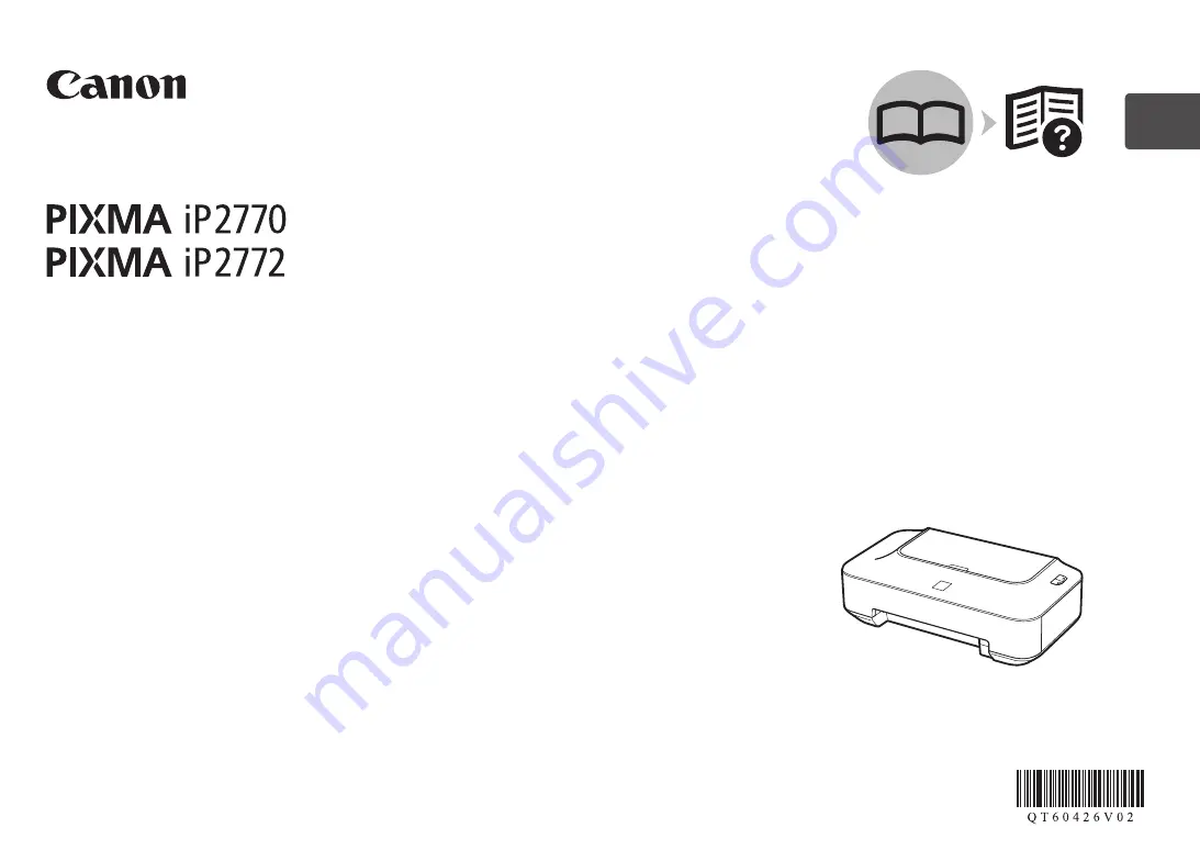 Canon PIXMA iP2770 Скачать руководство пользователя страница 1