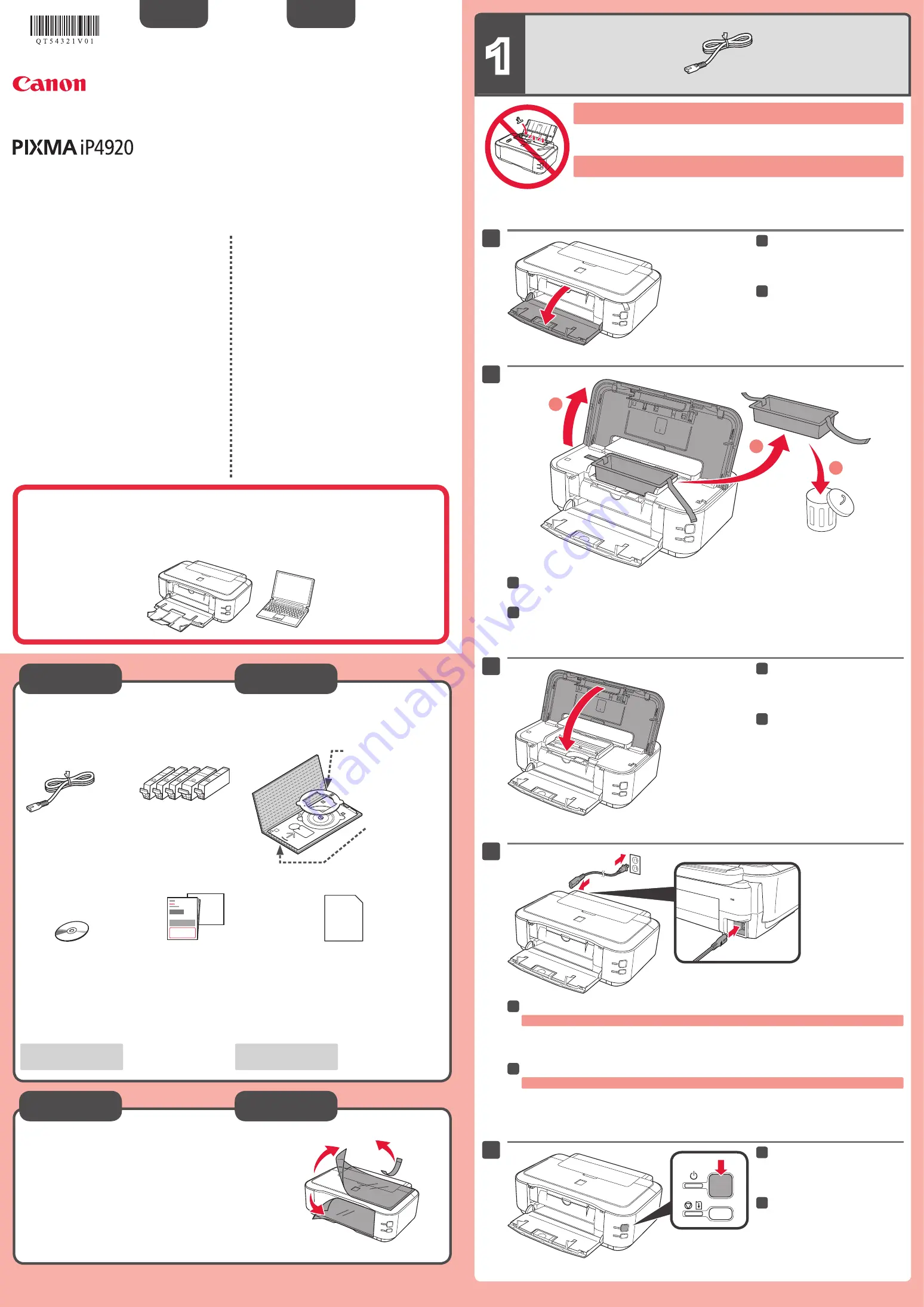 Canon PIXMA iP4920 Series Скачать руководство пользователя страница 1