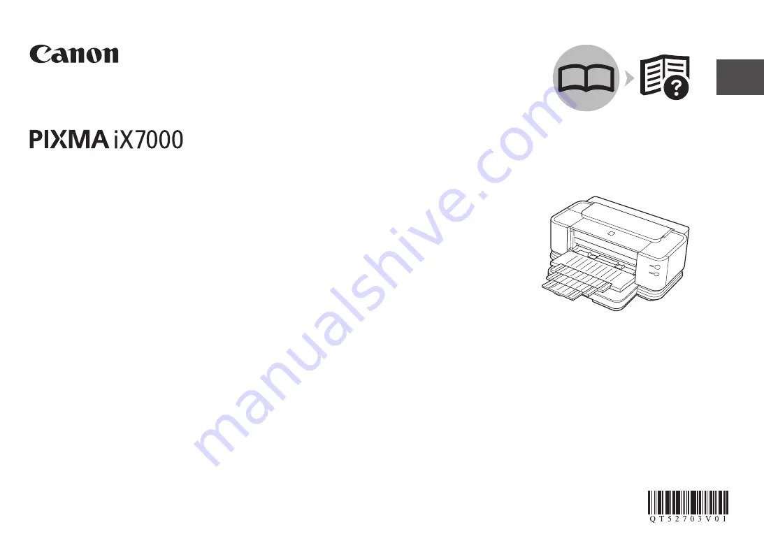 Canon PIXMA iX7000 Скачать руководство пользователя страница 1