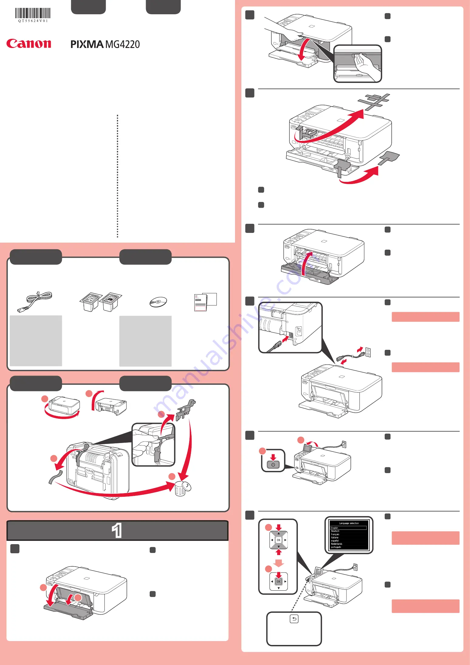 Canon PIXMA MG4200 Series Getting Started Download Page 1