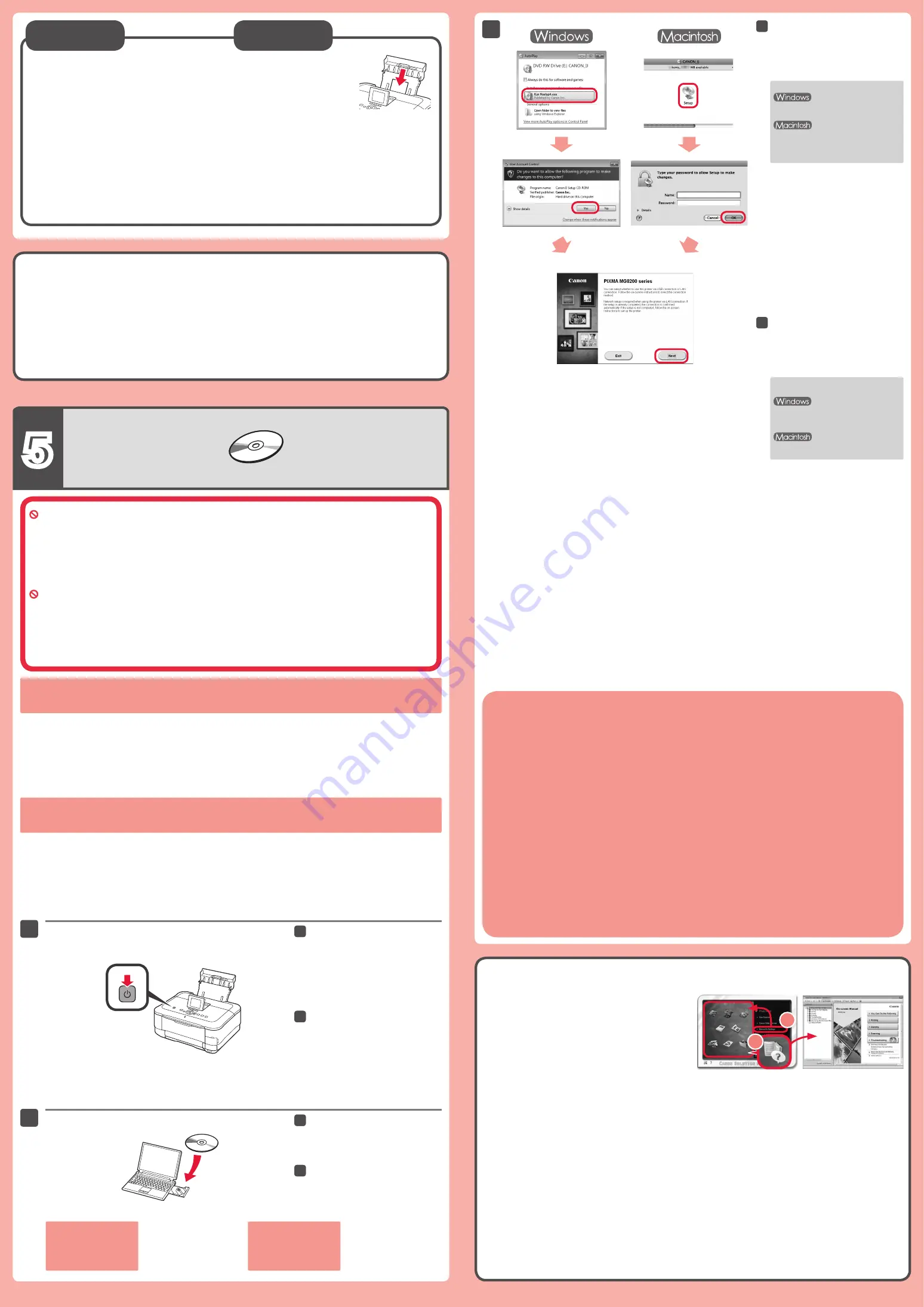 Canon PIXMA MG8220 Series Getting Started Manual Download Page 4