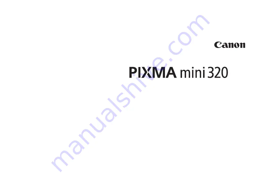 Canon PIXMA mini320 Series Скачать руководство пользователя страница 3