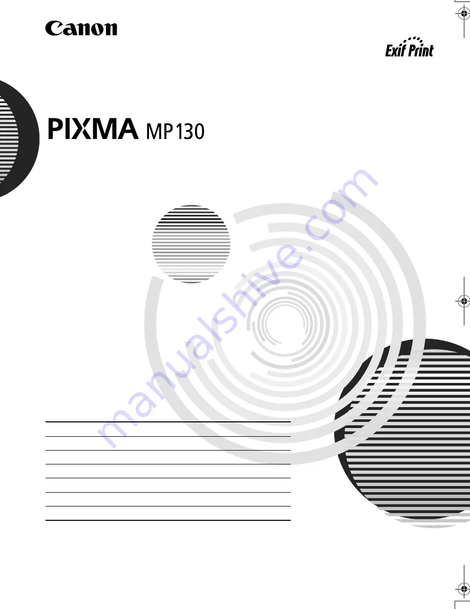 Canon PIXMA MP130 Quick Start Manual Download Page 1