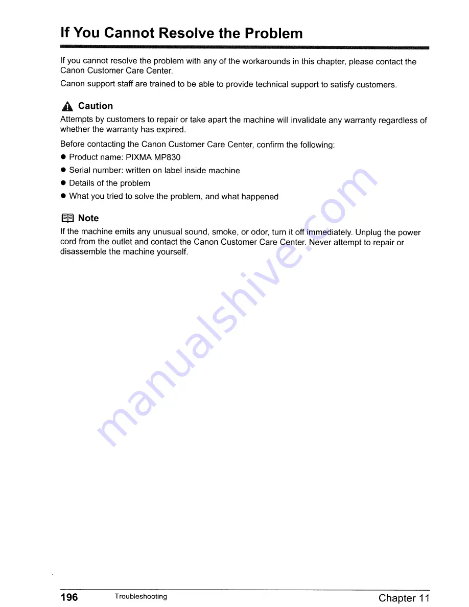 Canon PIXMA MP830 User Manual Download Page 198