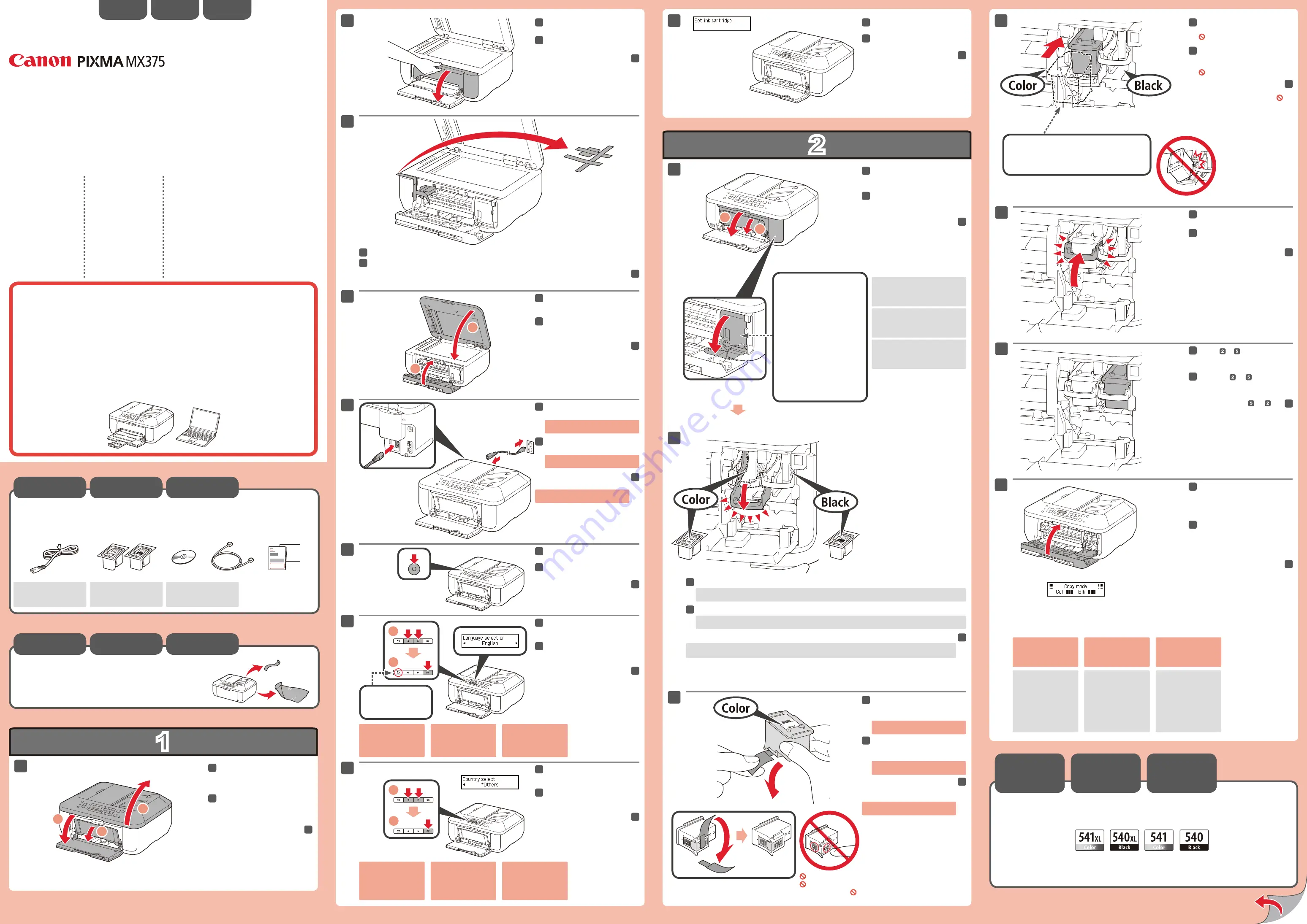 Canon PIXMA MX375 Getting Started Download Page 1