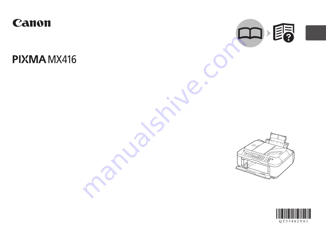 Canon PIXMA MX416 Скачать руководство пользователя страница 1