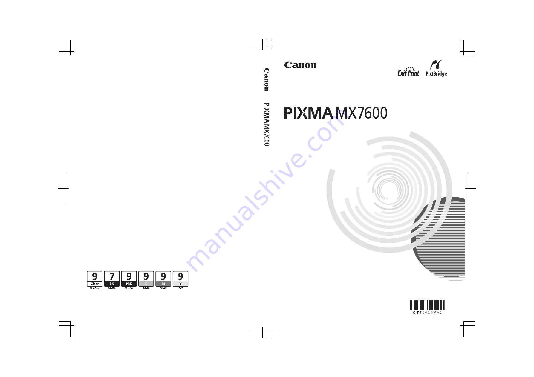 Canon PIXMA MX7600 Quick Start Manual Download Page 1