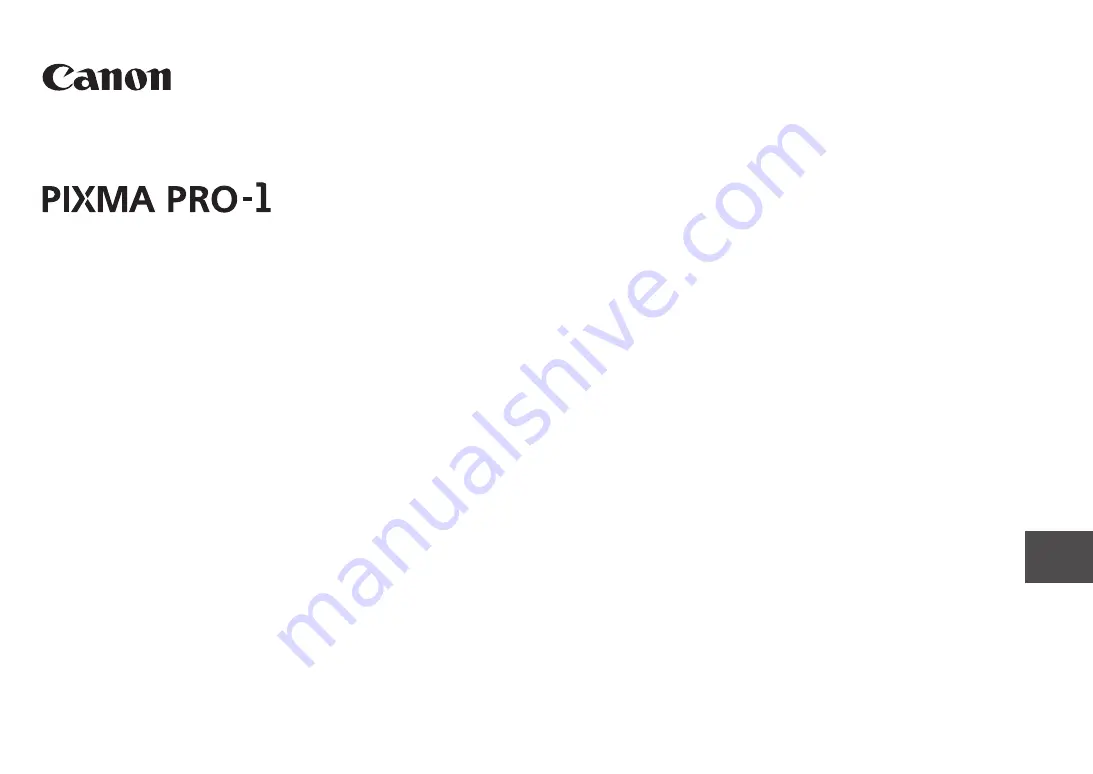 Canon PIXMA PRO-1 Series Getting Started Download Page 240