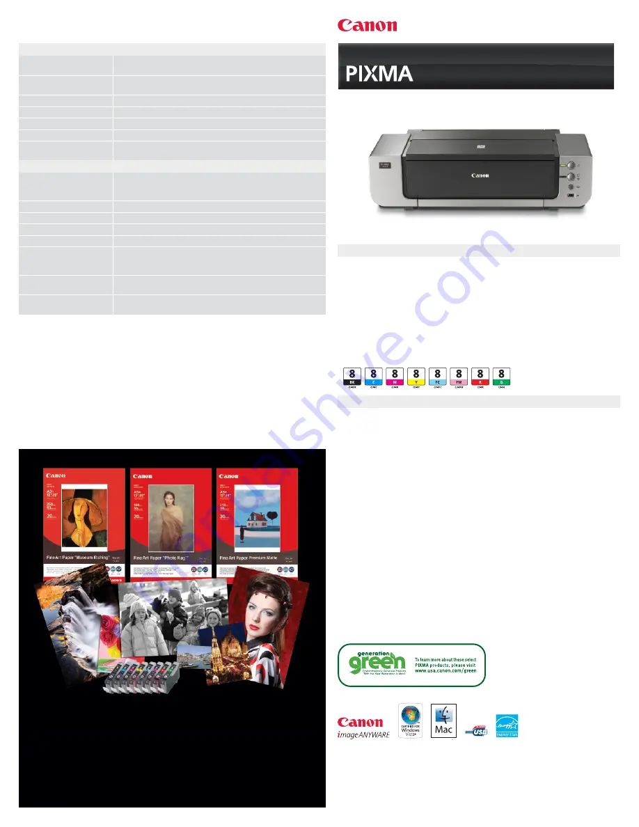 Canon PIXMA Pro9000 Mark II Series Brochure & Specs Download Page 2